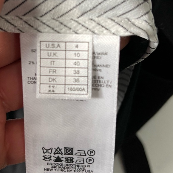 brooks brother red fleece Pants women’s  side patch pockets wool Sz 4 Cropped - Picture 15 of 16